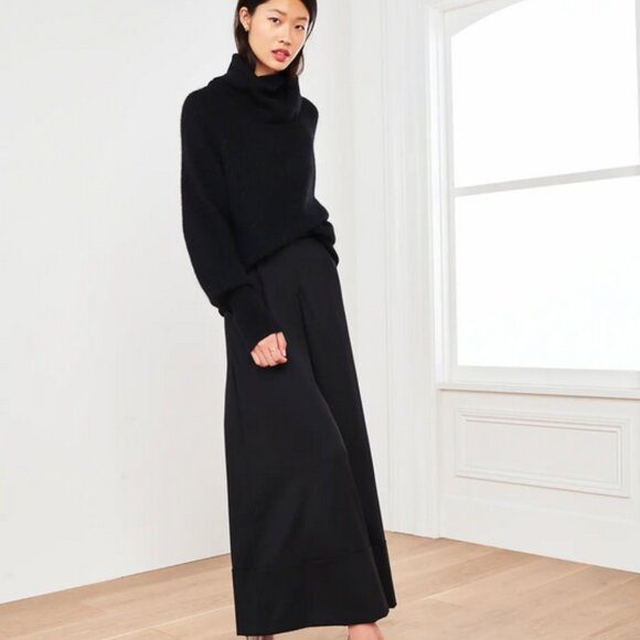 Quince Baby Alpaca Wool Blend Black Turtleneck Sweater Size Small New With Tags - Picture 16 of 17